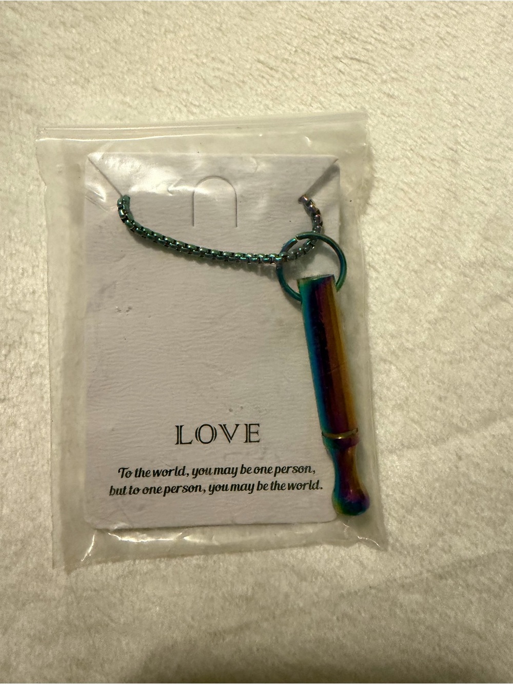 Mindfulness Breathing Necklace, Stainless Steel Stress Relief
